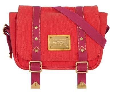 Louis Vuitton Antigua Besace PM, &pound;395, Handbags, Red, Canvas, Front view